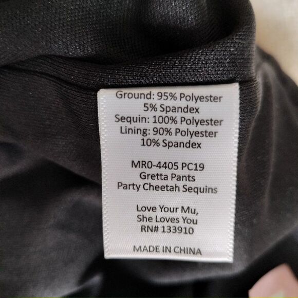 SHOW ME YOUR MUMU WOMEN'S CHEETAH SEQUIN GRETTA FLARE PANTS Size XXL NWT - Picture 8 of 10